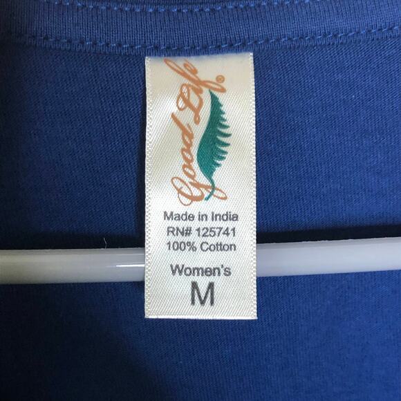 Dark Blue Shirt V-Neck Short Sleeve Basic Tee New - Picture 4 of 4